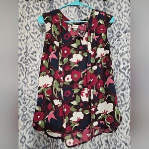 Floral sleeveless blouse